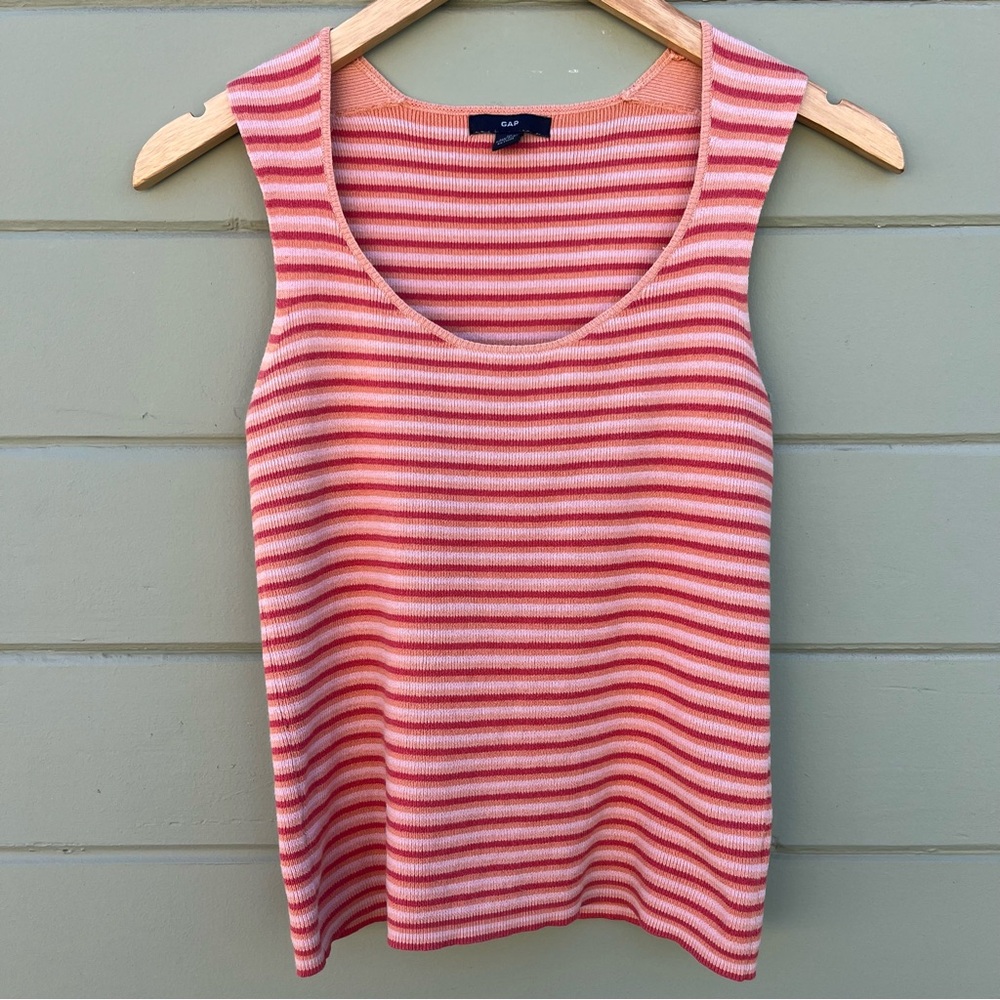 GAP M Vintage cotton striped knit tank top Y2K